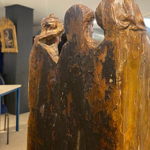 Un groupe en bois doré et polychromé représentant 'La Circoncision', Flandres, 16ème — photo 14