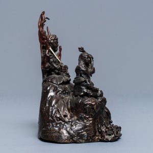 Un groupe en bronze laqué, doré et peint, Chine, Ming — photo 5