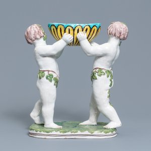 Un groupe en faïence polychrome dans le style de Bruxelles, Geo Martel, Dèsvres, début 20ème — photo 4