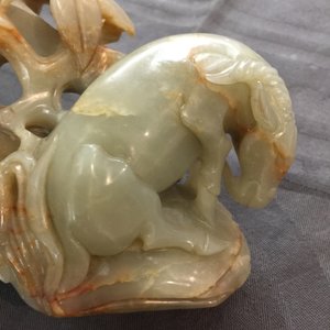 Un groupe en jade céladon figurant deux béliers, Chine, 18/19ème — photo 12
