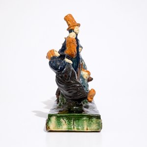 Un groupe en poterie flamande: "Le petit marriage", prob. atelier de Caesens, 20ème — photo 5