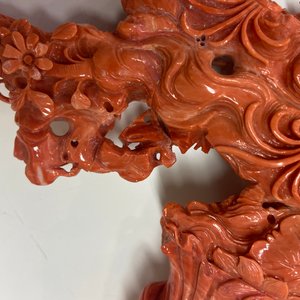 Un groupe figurant Guanyin en corail rouge sculpté, Chine, 19/20ème — photo 26