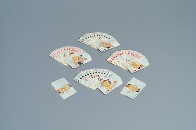 Un jeu de cartes en ivoire aux miniatures érotiques, Inde, début du 20ème