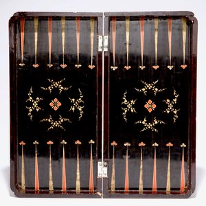 Un jeu d'échecs et backgammon en laque aux pions en ivoire, Chine, 19ème — photo 8
