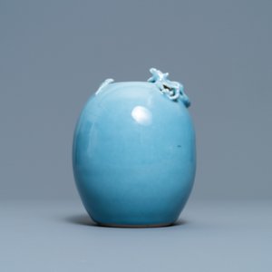 Un lave-pinceaux en porcelaine de Chine bleu de lavande monochrome, marque de Yongzheng, République — photo 4