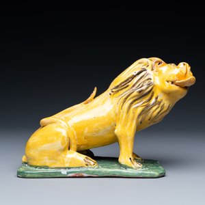 Un 'Lion de Brabant' en faïence polychrome de Bruxelles, daté 1788 — photo 3