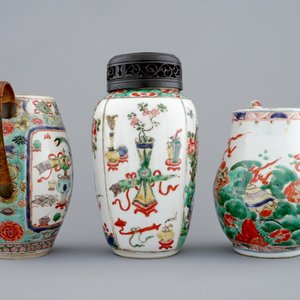 Un lot de 3 pièces en porcelaine de Chine famille verte, Kangxi — photo 5