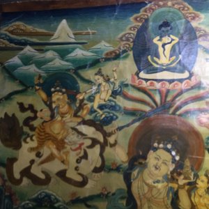 Un lot de trois thangkas, Tibet ou Népal, 19/20ème — photo 11