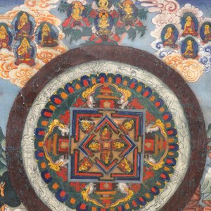 Un lot de trois thangkas, Tibet ou Népal, 19/20ème — photo 3