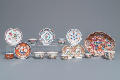 Un lot varié en porcelaine de Chine famille rose et de style Imari, Kangxi/Qianlong