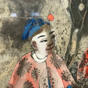 Un mirroir en bois doré et peinture sous verre, Chine, 2ème moitié du 18ème — photo 21