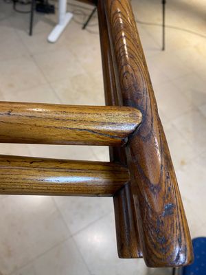 Un mirroir en bois et une chaise pliable, Chine, 19/20ème — photo 21