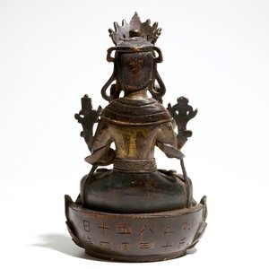 Un modèle de Bodhisattva en bronze, avec date et inscription, Ming — photo 3