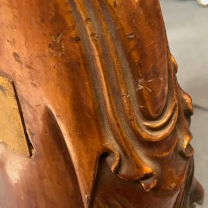 Un modèle de Bouddha debout en bois sculpté et doré, Chine, 18/19ème — photo 16