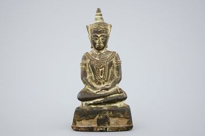 Un modèle de Bouddha en bronze, Ayutthaya, Thaïlande, 17/18ème