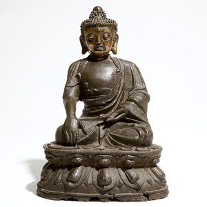 Un modèle de Bouddha Shakyamuni en bronze, Chine, Ming — photo 2