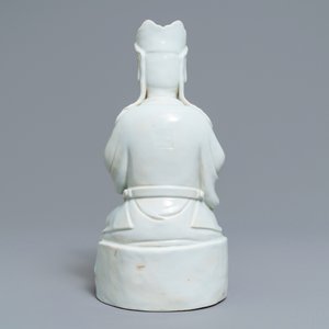 Un modèle de Guandi en porcelaine blanc de Chine, 18/19ème — photo 4