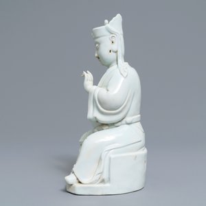 Un modèle de Guandi en porcelaine blanc de Chine, 18/19ème — photo 5