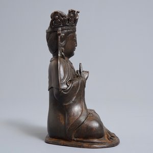 Un modèle de Guanyin en bronze, Chine, 19ème — photo 2