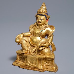 Un modèle de Jambhala en bronze doré, Sino-Tibet, 19/20ème — photo 7