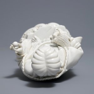 Un modèle de Liu Hai et le crapaud en blanc de Chine de Dehua, marque de Xie Bamboo, début du 19ème — photo 5