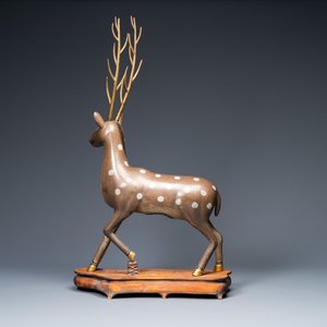 Un modèle d'un cerf en émaux cloisonnés, Chine, 19/20ème — photo 5