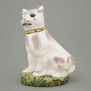 Un modèle d'un chat en faïence polychrome de Bruxelles, 18ème — photo 2