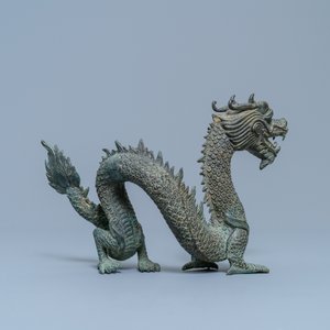 Un modèle d'un dragon en bronze, Chine, 19/20ème — photo 3