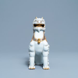 Un modèle d'un komainu en porcelaine Koransha de Japon, Meiji, 19ème — photo 5