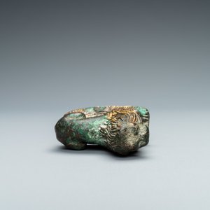 Un modèle d'un lion couché en bronze doré, France, 14ème — photo 7