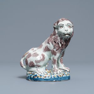 Un modèle d'un lion en faïence polychrome de Bruxelles ou Lille, fin du 18ème — photo 2