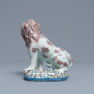 Un modèle d'un lion en faïence polychrome de Bruxelles ou Lille, fin du 18ème — photo 4