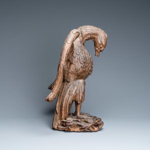 Un modèle d'un pélican en chêne sculpté, 17ème — photo 5