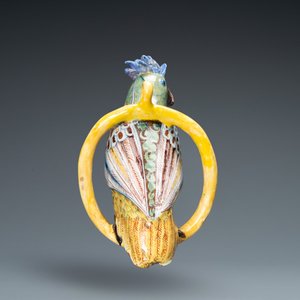 Un modèle d'un perroquet en faïence polychrome de Delft, 18ème — photo 4
