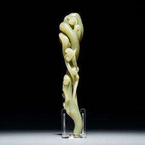 Un modèle d'un sceptre en jade vert, Chine, 19/20ème — photo 1