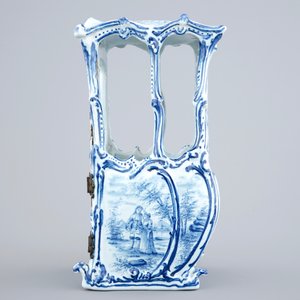 Un modèle d'une chaise à porteurs en faïence dans le style de Delft, France, 19ème — photo 5