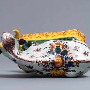 Un modèle d’une vache en faïence de Delft polychrome, 18ème — photo 6