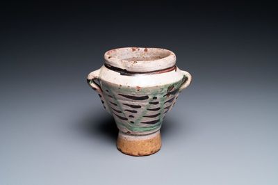 Un mortier en céramique polychrome, Teruel, Espagne, 15/16ème