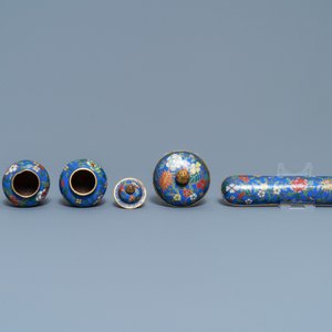 Un nécessaire de bureau en émaux cloisonnés, Chine, 19ème — photo 8