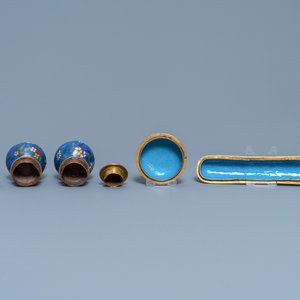 Un nécessaire de bureau en émaux cloisonnés, Chine, 19ème — photo 9