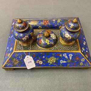 Un nécessaire de bureau en émaux cloisonnés, Chine, 19ème — photo 10