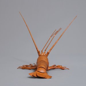 Un okimono 'jizai' en cuivre figurant une langouste, signé Myochin, Showa, 20ème — photo 5