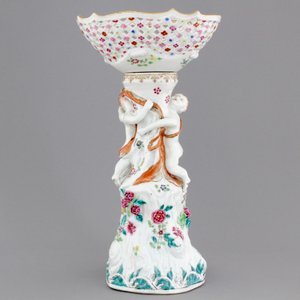 Un panier ajouré sur socle en porcelaine famille rose de style Meissen, Qianlong, 18ème — photo 3