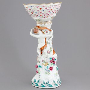 Un panier ajouré sur socle en porcelaine famille rose de style Meissen, Qianlong, 18ème — photo 4