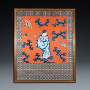 Un panneau en broderie de soie figurant Lu Dongbin, Chine, 18/19ème — photo 2