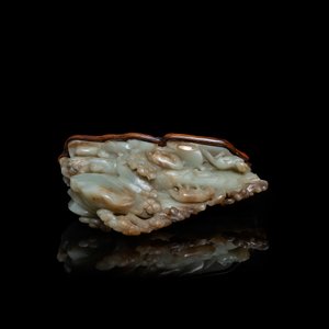 Un paysage figurant les 'Huit chevaux de Mu Wang' en jade, Qing — photo 5