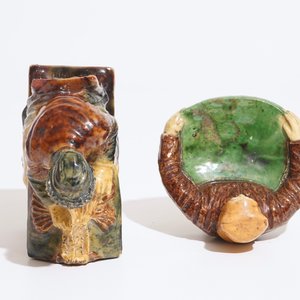 Un pichet Art Nouveau et deux figures en poterie flamande, prob. ateliers de Vandevoorde, 20ème — photo 15