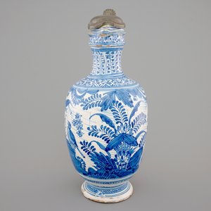 Un pichet en bleu et blanc, couvercle en étain, Delft, 1630-1650 — photo 2