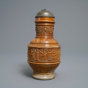 Un pichet en grès à décor de 'la danse paysanne', Raeren, daté 1578 — photo 2