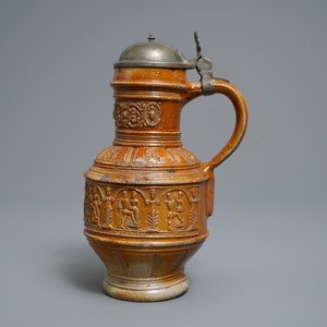 Un pichet en grès à décor de 'la danse paysanne', Raeren, daté 1578 — photo 5